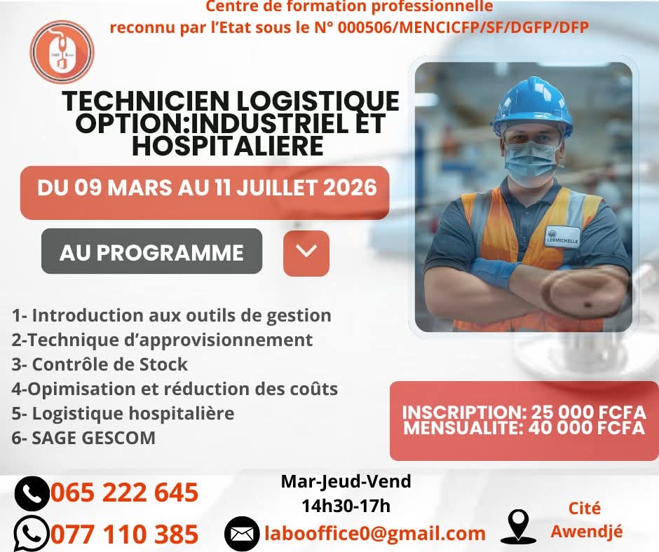 TECHNICIEN LOGISTIQUE/LOGISTIQUE HOSPITALIRE