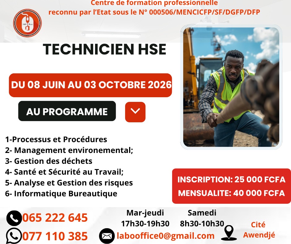 TECHNICIEN HSE (VACANCES)